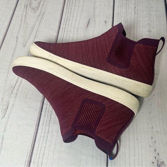 Rothys The Chelsea Sneaker Berry Lattice High Top Comfort Boot Shoes Women Sz 13 - Picture 5 of 10
